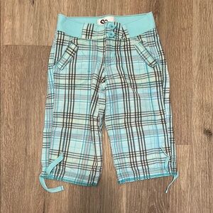 SO Blue Plaid Shorts Casual Bottoms
